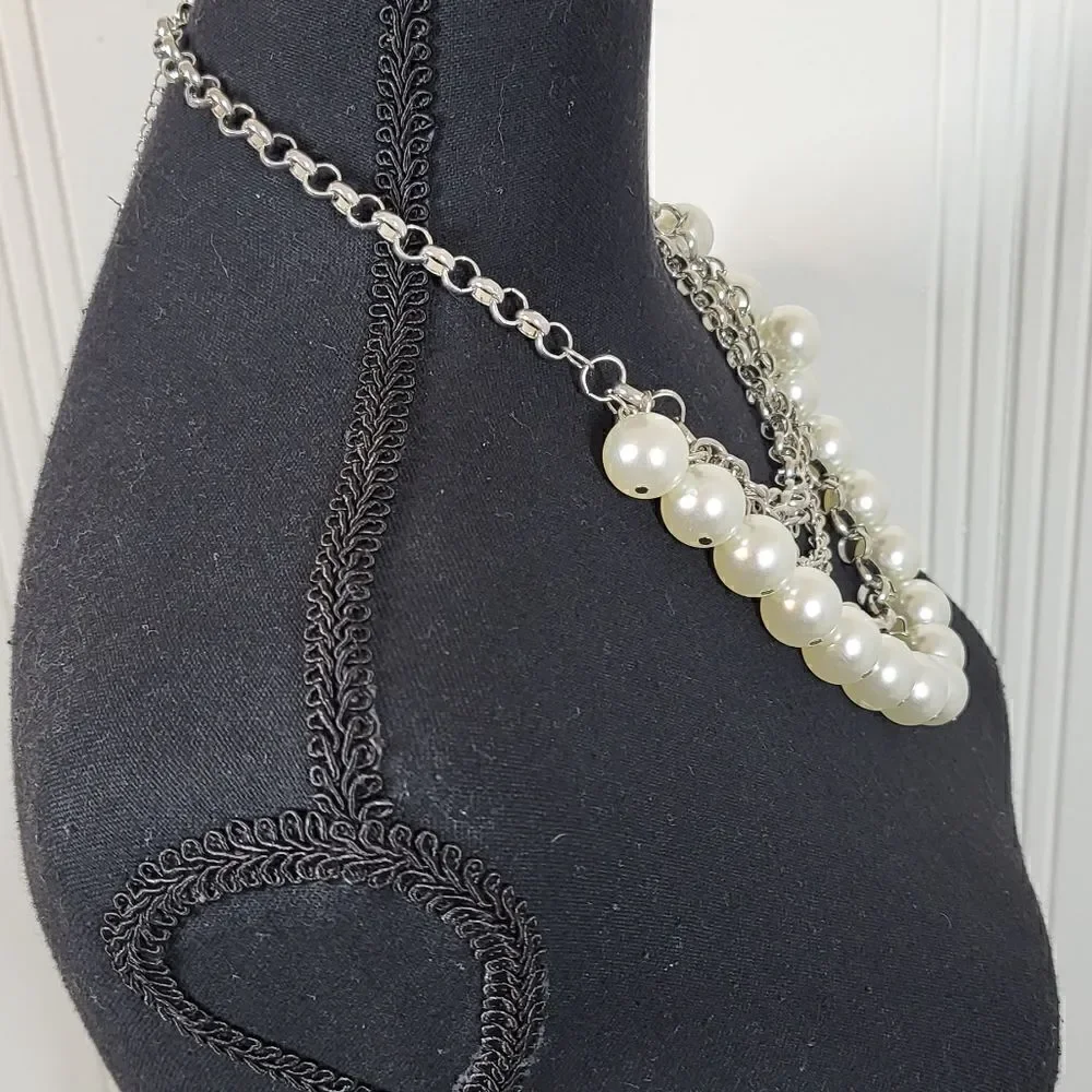 Large Stone Pearl Necklace